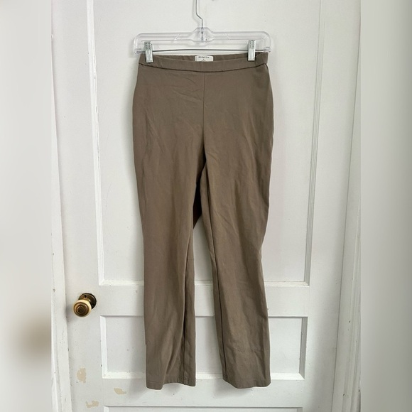ARITZIA BABATON Tan Bi-Stretch Classic Slim Leg Pants  Size S $138 - Picture 1 of 3